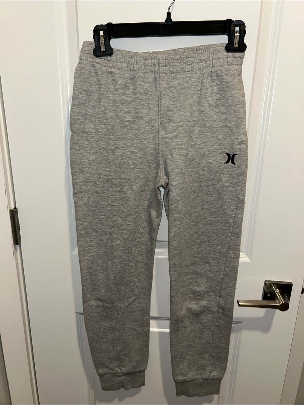 Hurley Gray Sweatpants with Black Logo - Kids